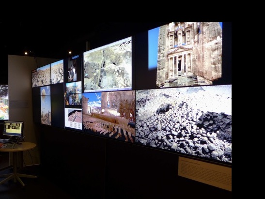 Ashley M. Richter & Vid Petrovic's work from Jordan displayed on one of the Calit2 Optiportables at the event. 