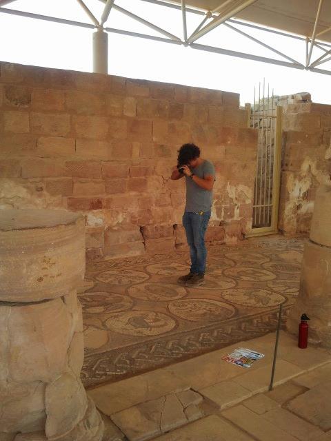 Vid Petrovic imaging at the Byzantine Mosaic Church at Petra, Jordan. 