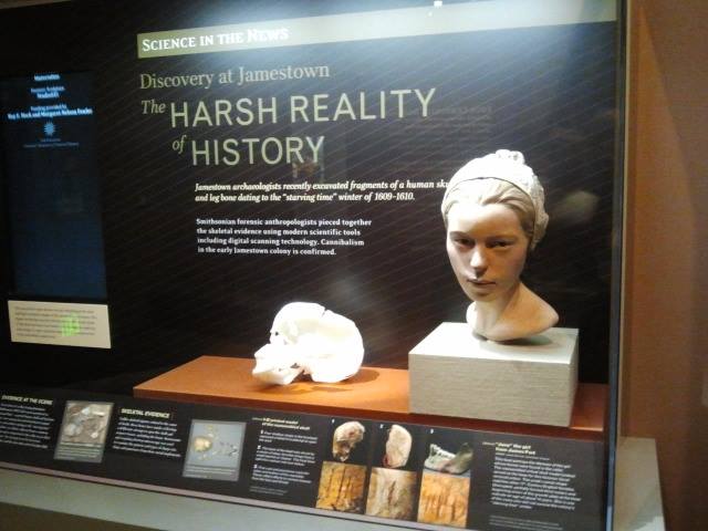 The Harsh Reality of Jamestown display at the Smithsonian Natural History Museum. 