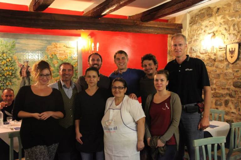 Vid Petrovic, Ashley M. Richter, Mike Hess, CISA3 Director Falko Kuester, local artist Romina Giordano, and the staff at La Casa Incantata