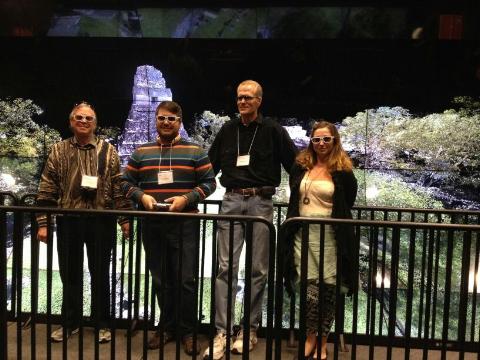 WAVE creator Tom DeFanti, CyArk's Justin Barton, CISAs current Director Falko Kuester, and myself-digital archaeologist Ashley M. Richter.