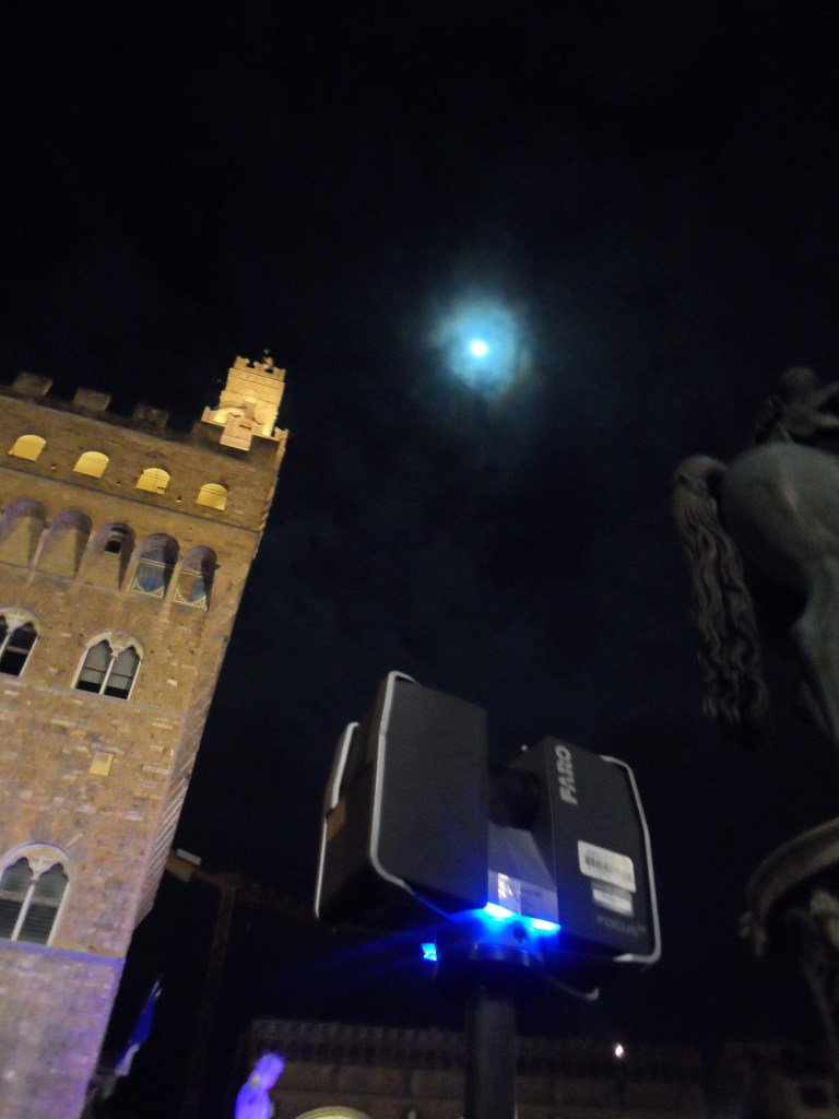 The Faro Focus, the Moon, and Palazzo Vecchio. 