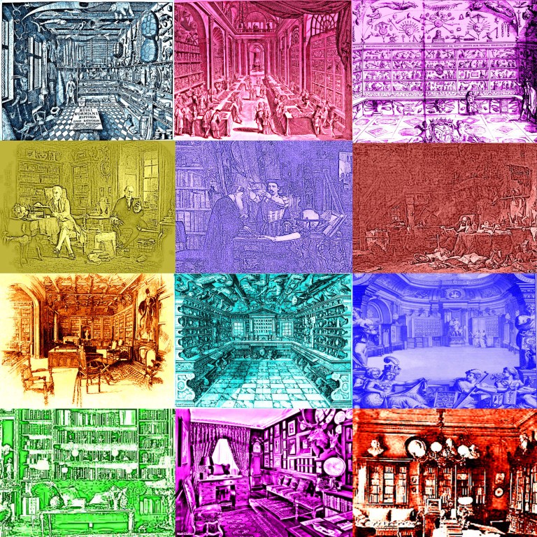 Our re-coloring of the historic Cabinets of Curiosities we'd like to re-imagine with digital art and archaeology. 